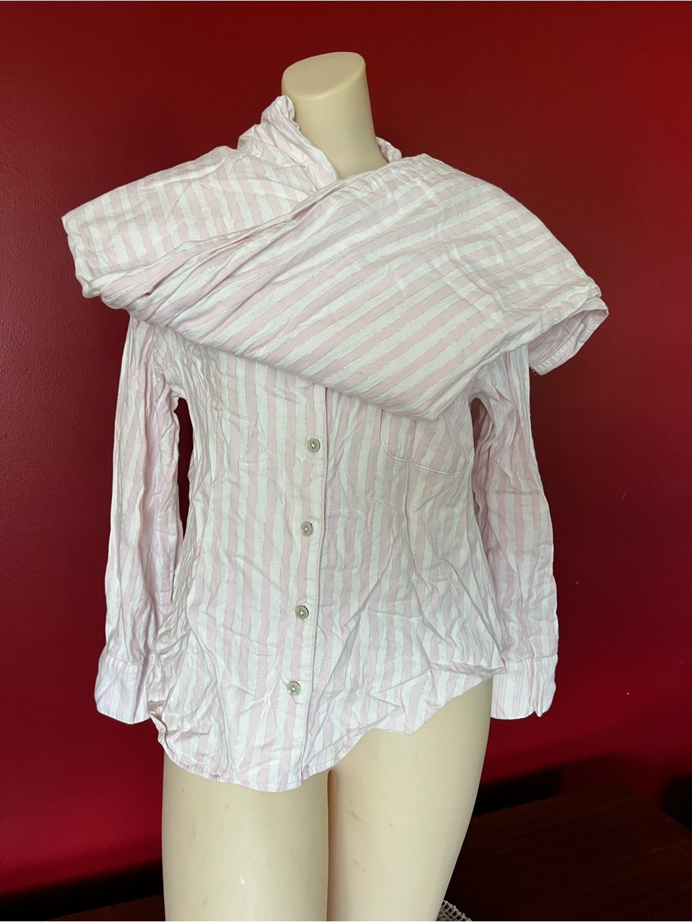 Victoria’s Secret Pink and White Striped pajama set